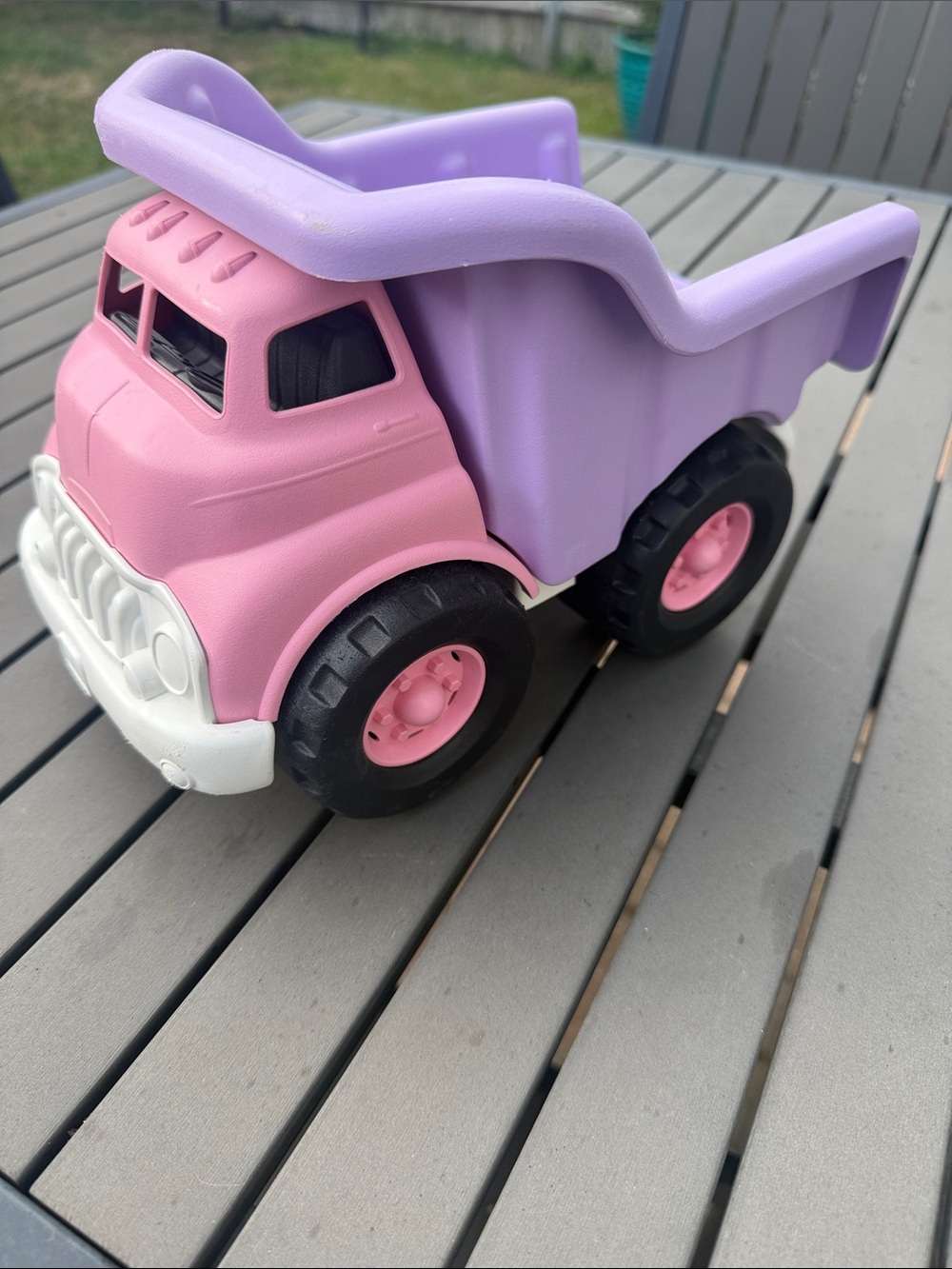 Kids Pink & Lavender Push Dump Truck Toy